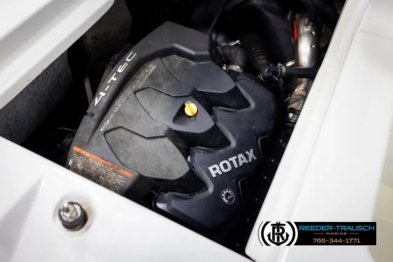 Slide: The Image of 2007 Sea-Doo 180 Challenger engine compartment featuring Rotax motor. - 44