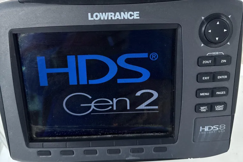 Slide: The Image of Lowrance HDS Gen 2 fishfinder on a 2008 Carolina Skiff 238 DLV boat. - 16