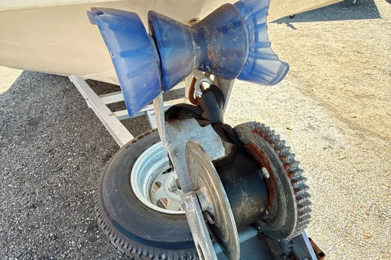 Slide: The Image of Trailer winch and roller for 2008 Carolina Skiff 238 DLV boat. - 19