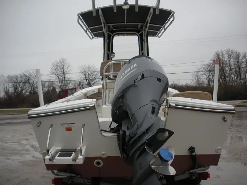 Slide: The Image of 2017 Parker 2100 Special Edition boat with Yamaha outboard motor, rear view. - 18