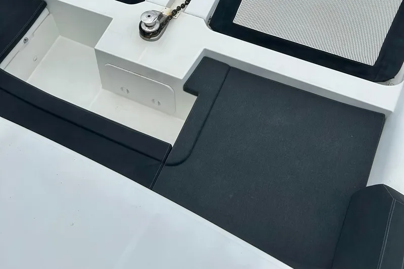 Slide: The Image of Deck area of 2019 Lagoon 450 F Owner's Edition catamaran, featuring sleek design and modern fittings. - 13