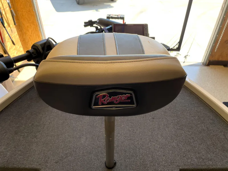 Slide: The Image of 2023 Ranger Z520R 55th Anniversary Limited Edition boat seat with logo. - 26