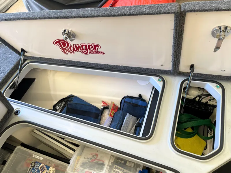 Slide: The Image of Interior storage compartments of 2023 Ranger Z520R 55th Anniversary Limited Edition boat. - 28