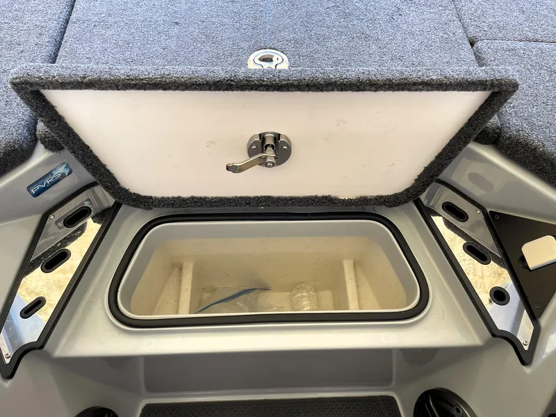 Slide: The Image of 2023 Ranger Z520R 55th Anniversary Limited Edition boat storage compartment open. - 31