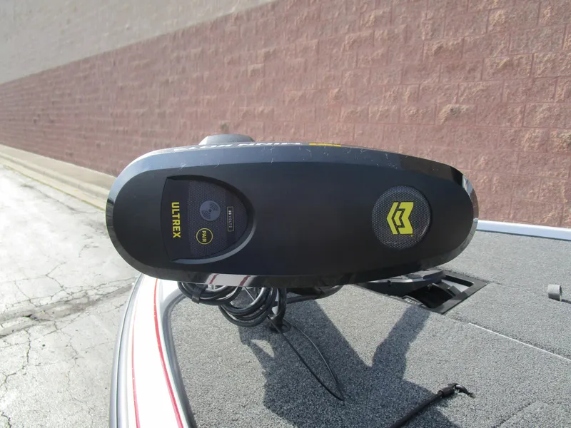 Slide: The Image of Trolling motor on a 2025 Nitro Z20 XL Pro boat, featuring Ultrex technology. - 15