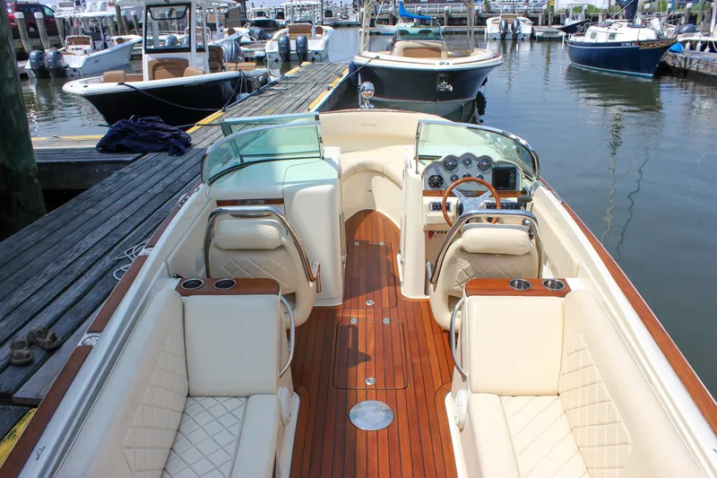 Slide: The Image of 2016 Chris-Craft Launch 25 boat with elegant interior docked at marina. - 30