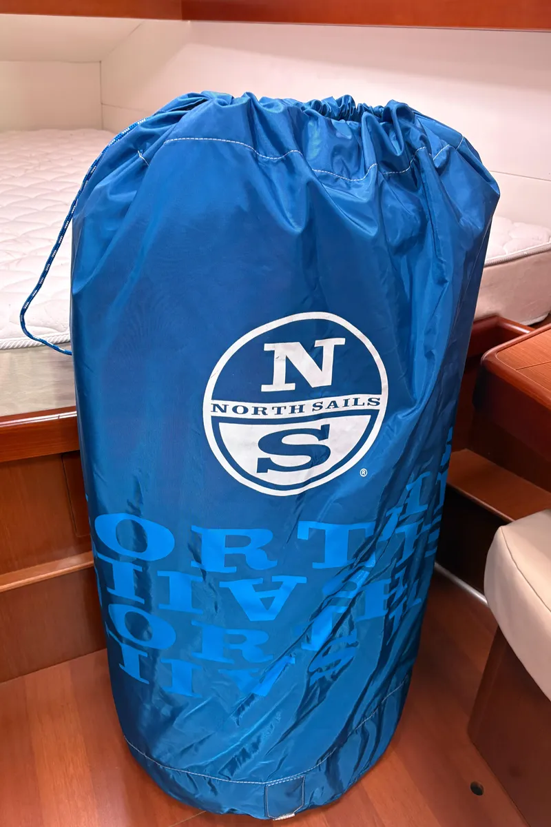 Slide: The Image of Blue North Sails bag on Beneteau Oceanis 40 yacht, 2011 model. - 14