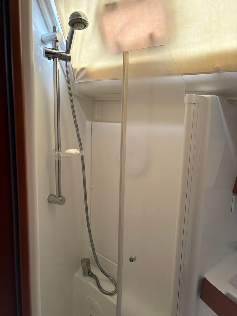Slide: The Image of Shower area in 2011 Beneteau Oceanis 40 yacht bathroom. - 20