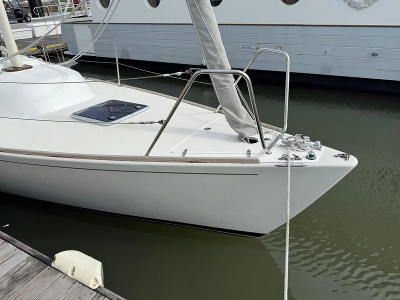 Slide: The Image of 2009 e Sailing Yachts e33 docked, showcasing sleek design and modern features. - 6