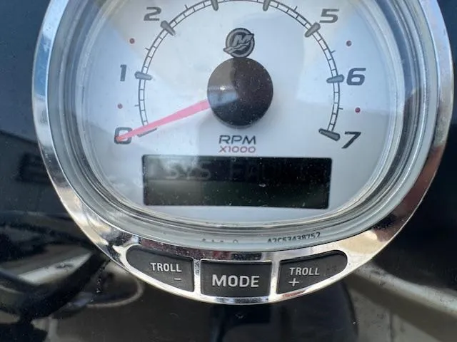 Slide: The Image of Tidewater 220 LXF 2018 tachometer displaying RPM with troll mode buttons. - 23
