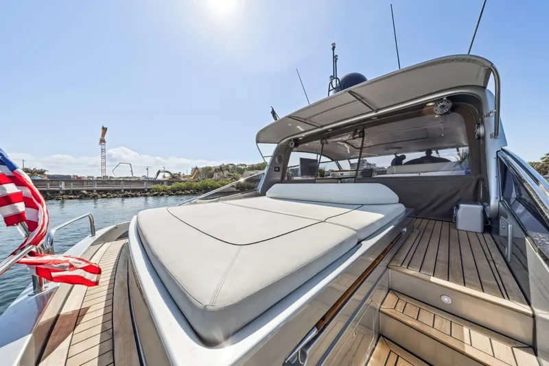 Slide: The Image of Luxury 2003 Baia Panther 80 yacht with spacious sun deck and elegant design. - 19