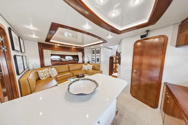 Slide: The Image of Luxurious interior of 2003 Baia PANTHER 80 yacht with elegant seating and modern design. - 42