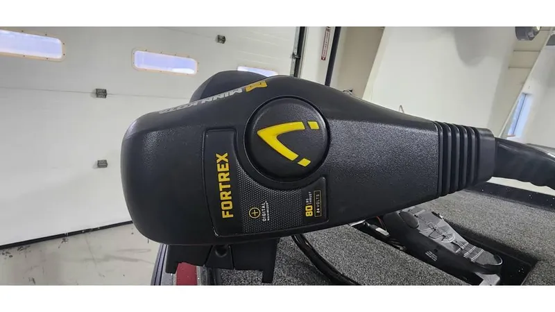 Slide: The Image of Trolling motor head labeled "Fortrex" on a 2019 Nitro Z20 boat. - 3