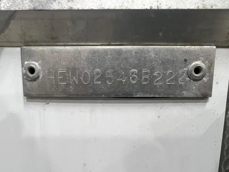 Slide: The Image of Hewescraft 210 Sea Runner ET HT 2022 hull identification number plate. - 26