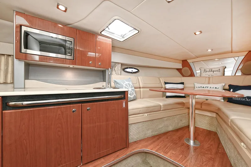Slide: The Image of Luxurious interior of a 2010 Formula 350 SS boat with modern amenities. - 15