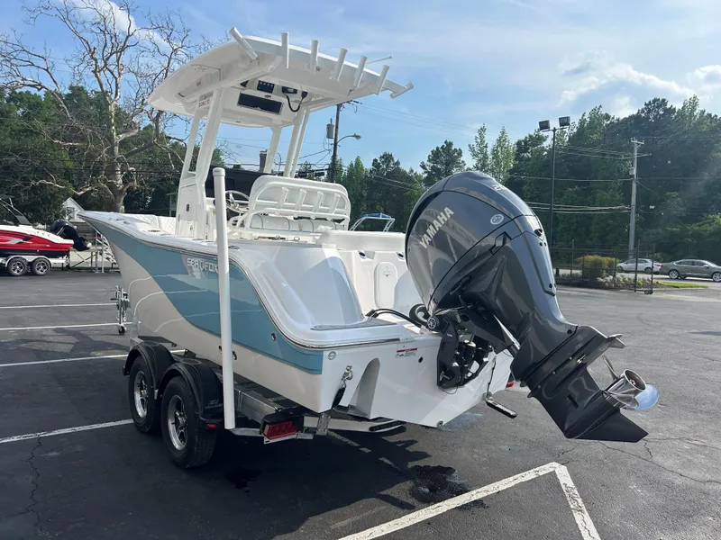Slide: The Image of 2024 Sea Fox 228 Commander boat with Yamaha outboard motor on trailer. - 4