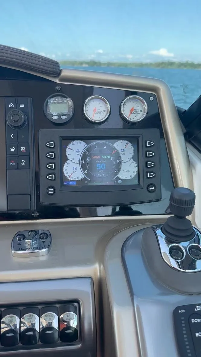 Slide: The Image of Dashboard of a 2018 Formula 350 CBR boat with gauges and controls. - 5