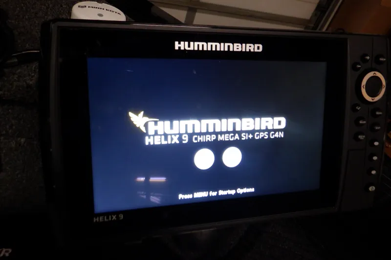 Slide: The Image of Humminbird Helix 9 CHIRP MEGA SI+ GPS G4N fish finder on Crestliner 1950 Super Hawk. - 14