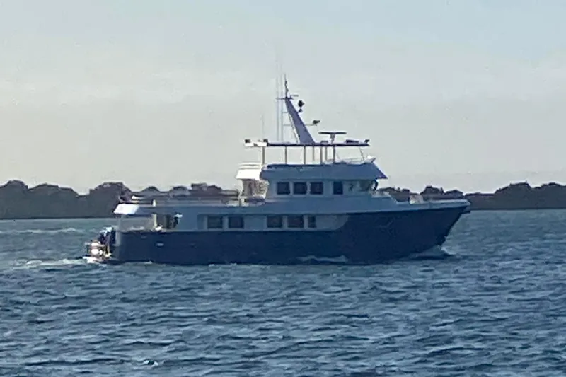 Slide: The Image of 2018 Allseas Expedition yacht cruising on open water. - 112