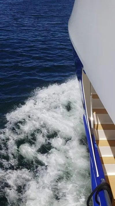 Slide: The Image of Allseas Expedition yacht cruising through ocean waves, side view, 2018 model. - 6