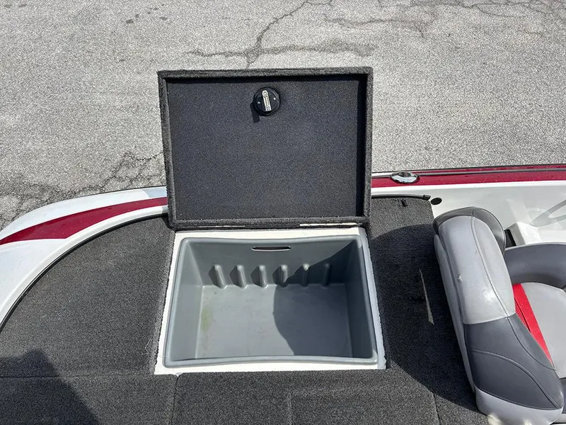 Slide: The Image of Open storage compartment on 2011 Nitro Z-8 boat deck. - 20