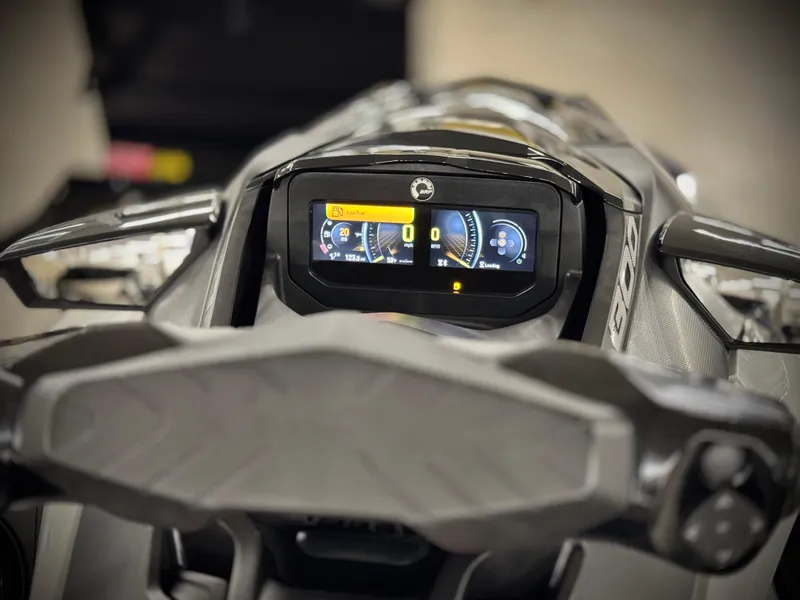 Slide: The Image of 2023 Sea-Doo GTX LTD 300 dashboard with digital display and controls. - 10