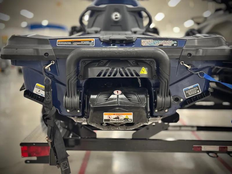 Slide: The Image of 2023 Sea-Doo GTX LTD 300 rear view, showcasing engine and design details. - 22