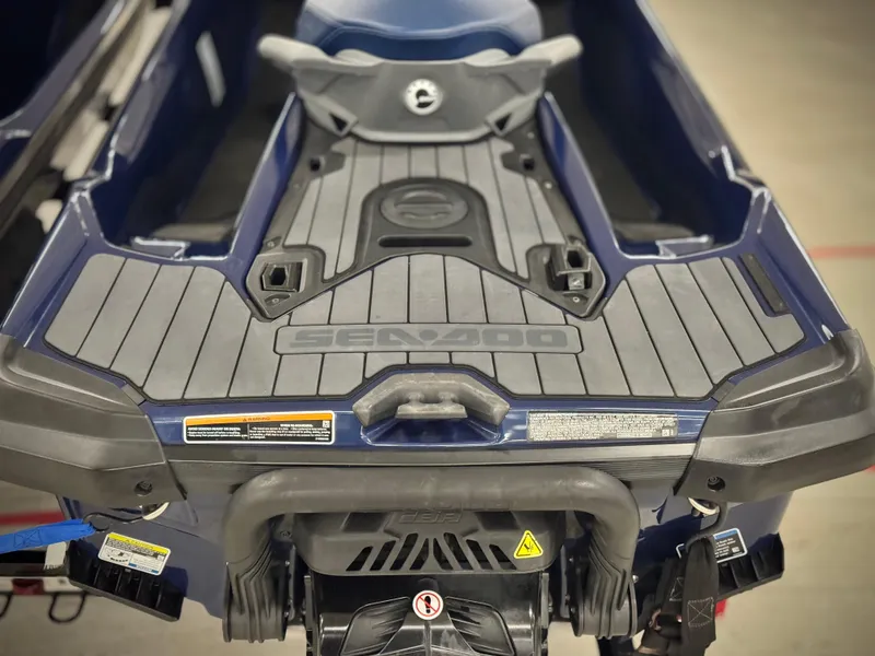 Slide: The Image of 2023 Sea-Doo GTX LTD 300 rear deck, showcasing sleek design and branding. - 6