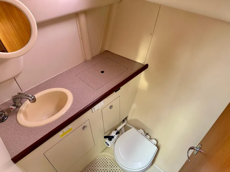 Slide: The Image of Touchscreen navigation display on a 2006 Hunter 31 sailboat cockpit. - 25