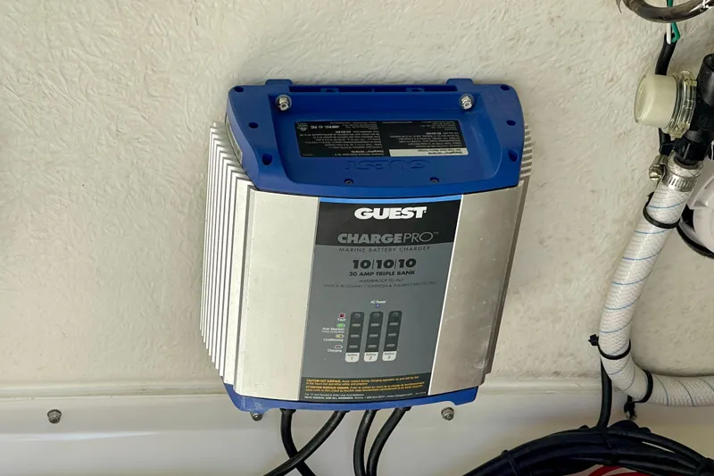 Slide: The Image of Battery charger installed on a 2016 Parker 2501 Center Console boat. - 33