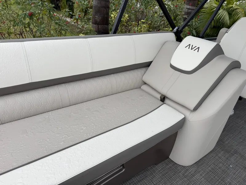 Slide: The Image of 2025 Avalon Catalina Quad Lounge interior with elegant seating and modern design. - 11