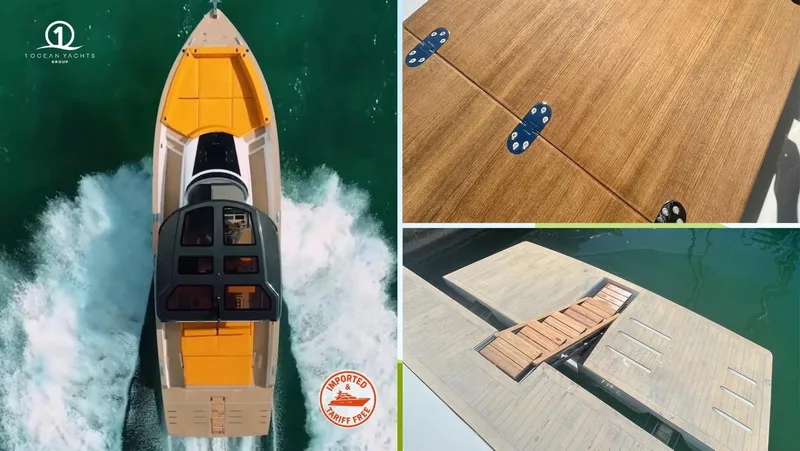 Slide: The Image of 2024 Tesoro T40 Inboard yacht with wooden deck details and innovative design features. - 4