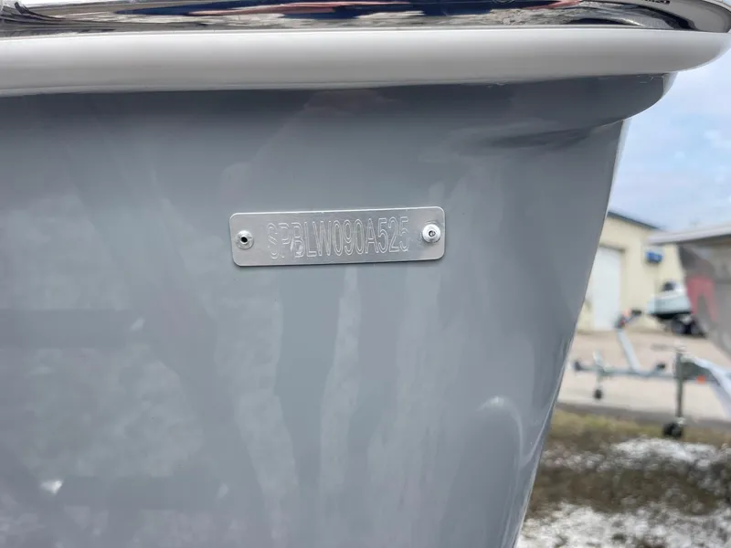 Slide: The Image of 2025 Sea Pro 245 Sandbar boat hull with identification plate. - 31