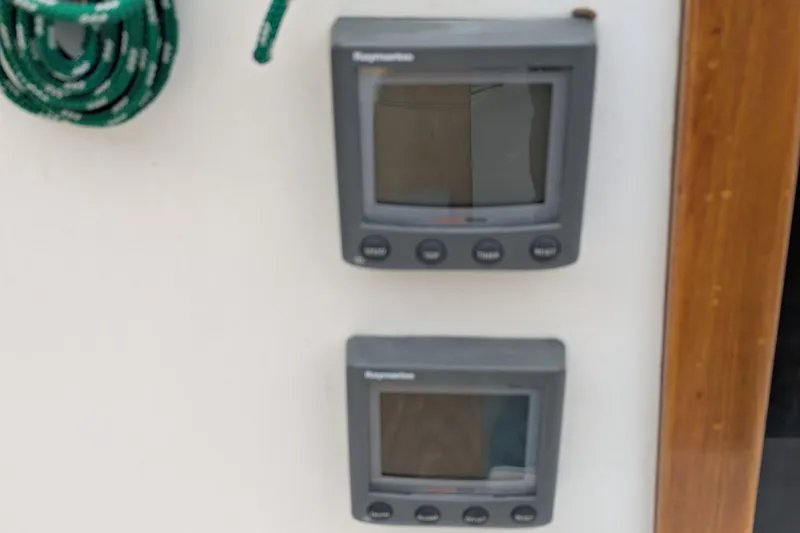 Slide: The Image of Two Raymarine displays on a 2012 Alerion Express 28 sailboat. - 19