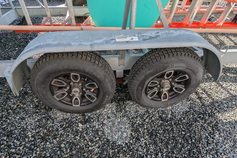Slide: The Image of Trailer wheels on gravel, Alerion Express 28, 2012 model. - 27