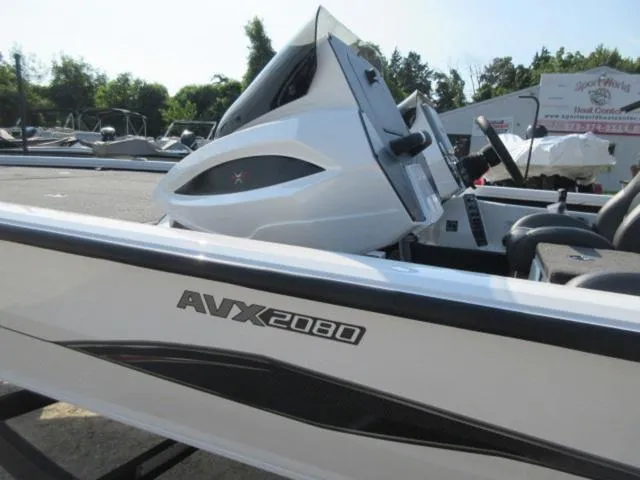 Slide: The Image of 2025 Vexus AVX 2080 boat with 200 Mercury Pro XS engine, side view. - 2