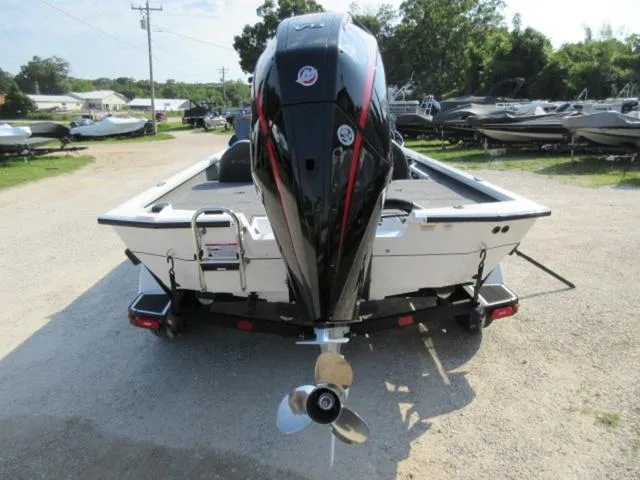 Slide: The Image of 2025 Vexus AVX 2080 boat with 200 Mercury Pro XS engine, rear view. - 4