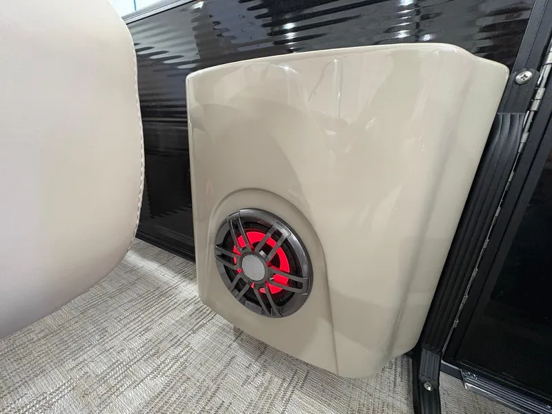 Slide: The Image of 2025 Crest Classic 220 interior storage drawers and compartment detail. - 16