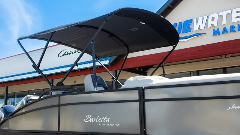 Slide: The Image of 2024 Barletta ARIA 22UC pontoon boat at Bluewater Marine dealership. - 35