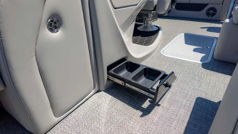 Slide: The Image of Barletta Lusso 25UE 2025 interior with retractable cup holders and sleek design. - 23