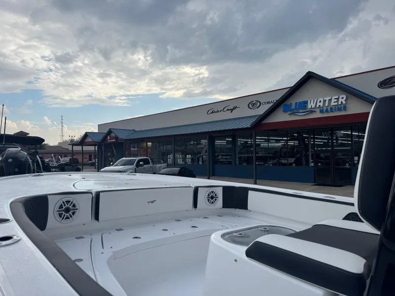 Slide: The Image of 2025 Tidewater 2700 Carolina Bay boat at Bluewater Marine dealership. - 19