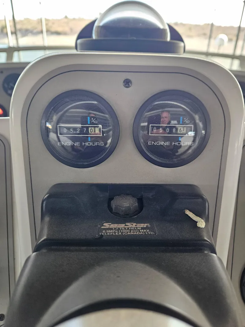 Slide: The Image of Close-up of engine hour meters on a 1997 Carver 455 Aft Cabin Motoryacht. - 6