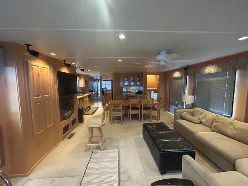 Slide: The Image of Luxurious interior of 2006 American Waterways Sweet Escape houseboat with modern amenities. - 5