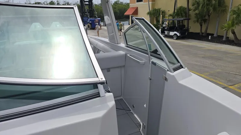 Slide: The Image of 2020 Aviara AV32 OB boat with open cockpit and sleek design. - 8