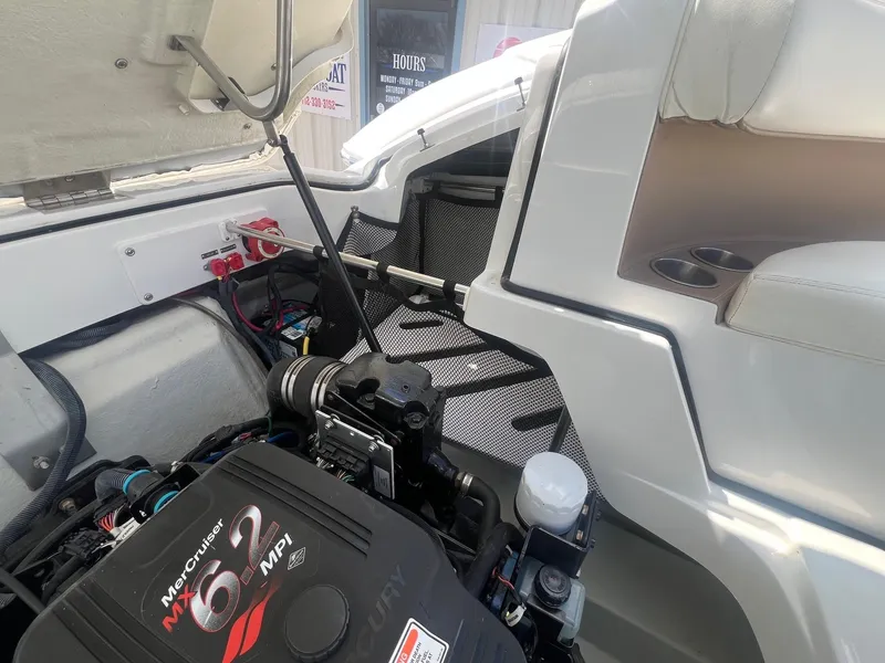 Slide: The Image of Engine compartment of a 2007 Cobalt 232 boat with MerCruiser 6.2 MPI engine. - 30