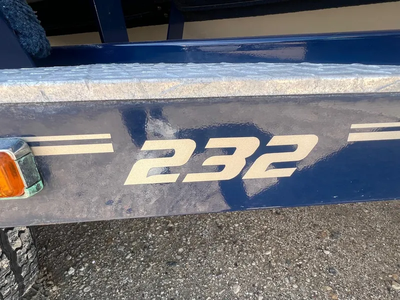 Slide: The Image of Close-up of 2007 Cobalt 232 boat trailer with model number displayed. - 35