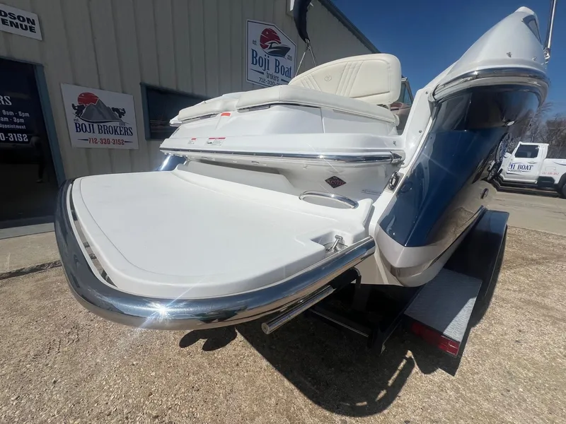 Slide: The Image of 2007 Cobalt 232 boat on trailer, rear view, at Boji Brokers dealership. - 6