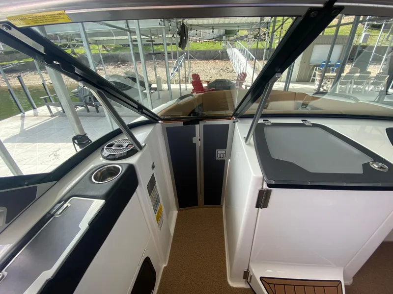 Slide: The Image of 2020 MasterCraft X26 boat interior with sleek design and modern features. - 38