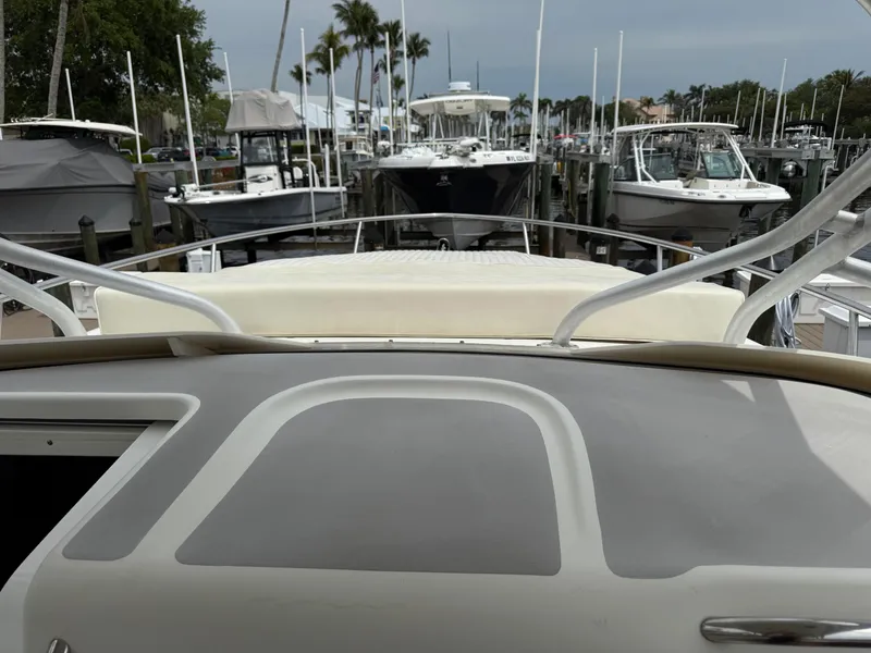 Slide: The Image of 2005 Hydra-Sports Vector 3300 VX docked among other boats at a marina. - 33