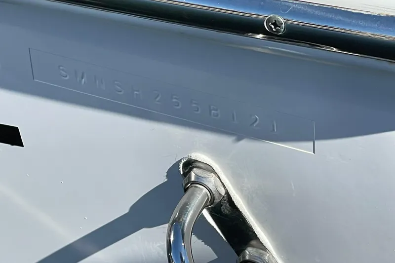 Slide: The Image of 2021 Sportsman Heritage 231 Center Console boat hull identification number. - 47